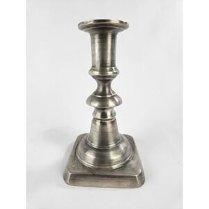 One Colonial Casting Meriden Connecticut Pewter Candlestick Holder Decor 6"